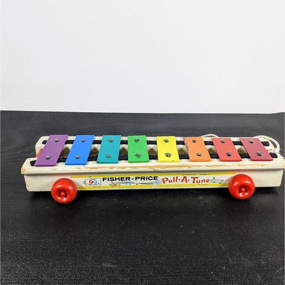 1964 Fisher Price Pull A Tune Xylophone #870 No Mallet Clean Good Condition - Picture 3 of 4